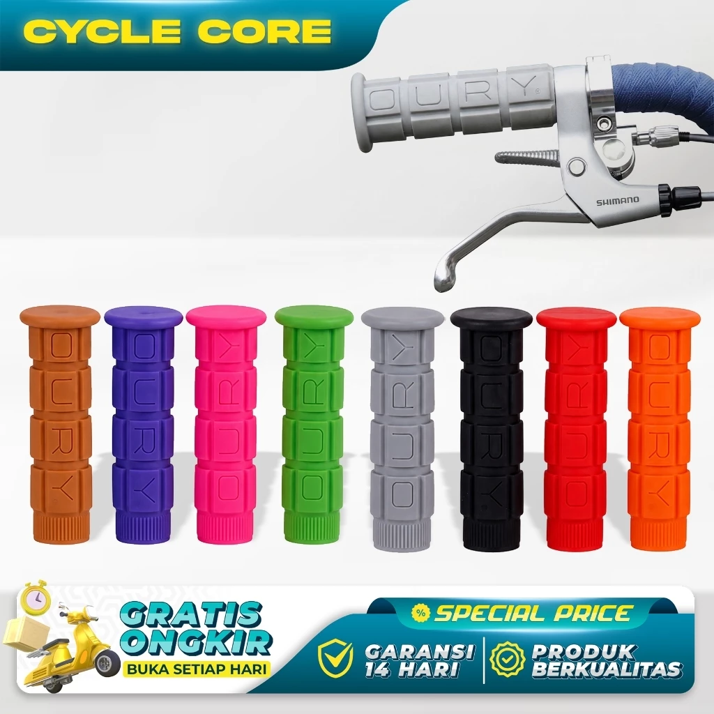 Hand Grip จักรยาน Grip OURY Single Compound MTB จักรยานพับ Fixie Commuter Bike Minivelo Minion Hybrid Gravel Down Hill BMX Anti Slip Soft Light