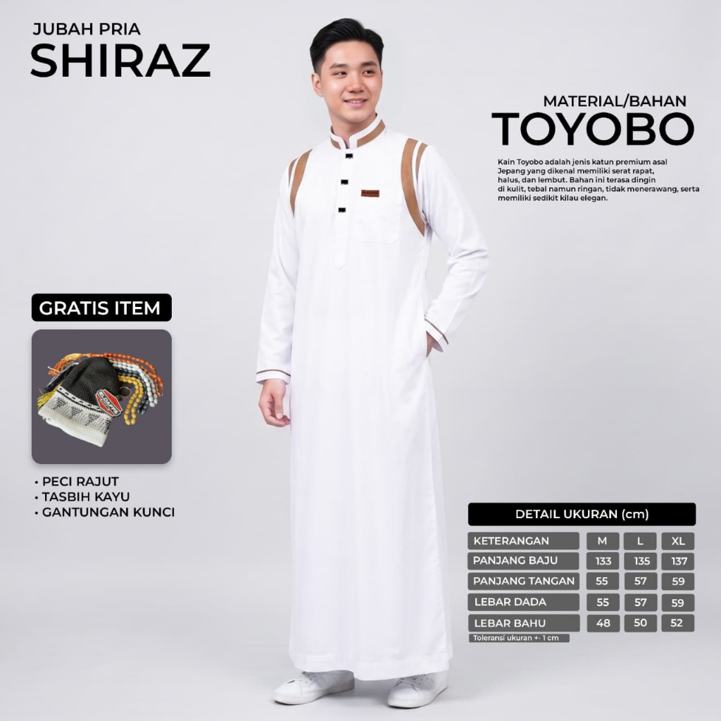 ELDAFFA Shiraz Premium Toyobo ผู้ชาย Gamis