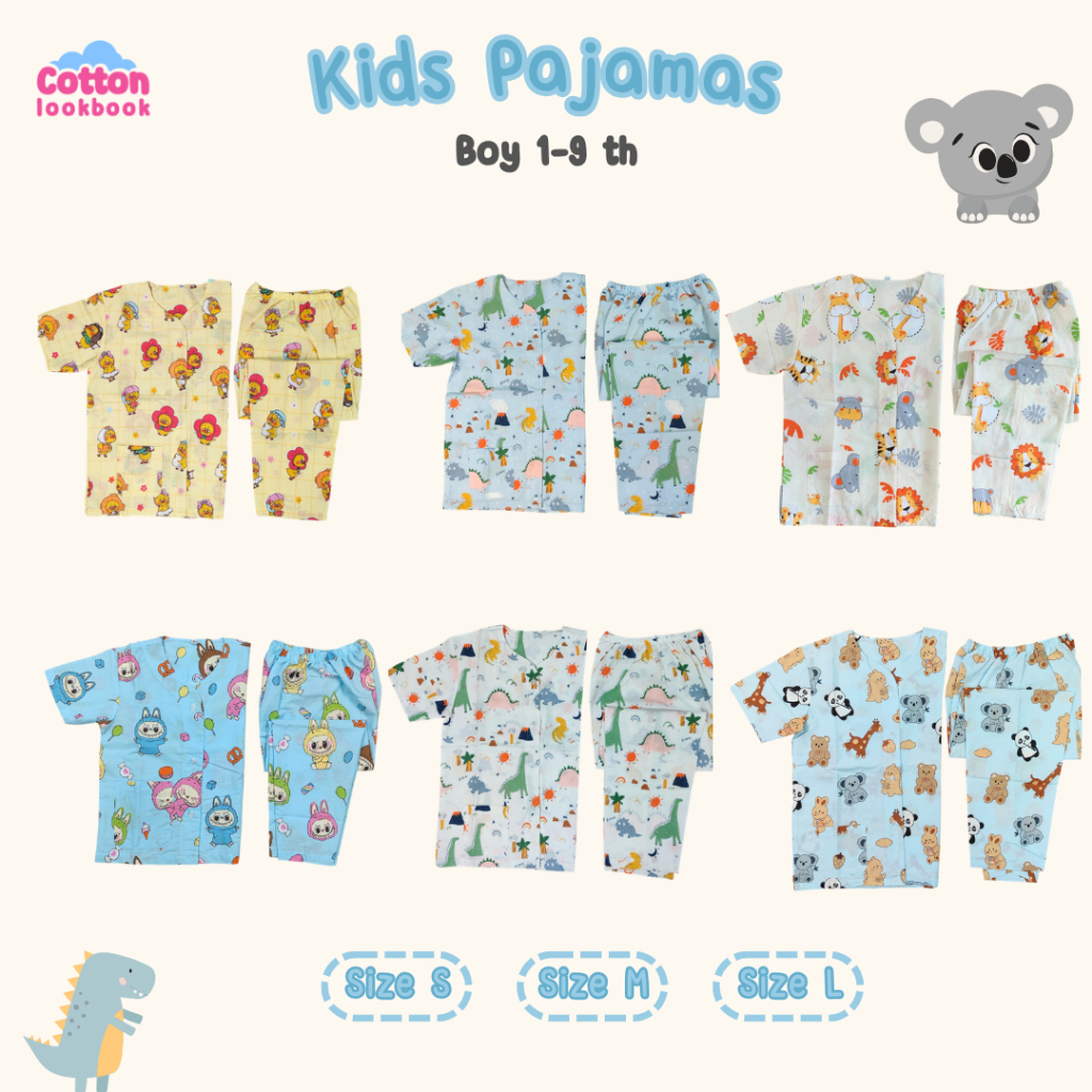 KATUN COTTON LOOKBOOK - BOYS PAJAMAS 1-9 ปี / COTTON DINO / CAR / ANIMAL / ZOO / CAR / STRIPE / PAJA