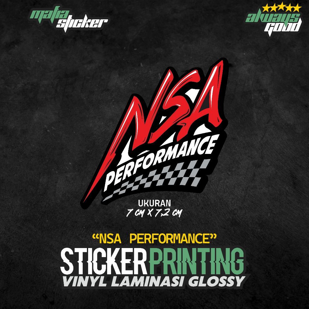 สติ๊กเกอร์ตัดพิมพ์ลาย NSA PERFORMANCE