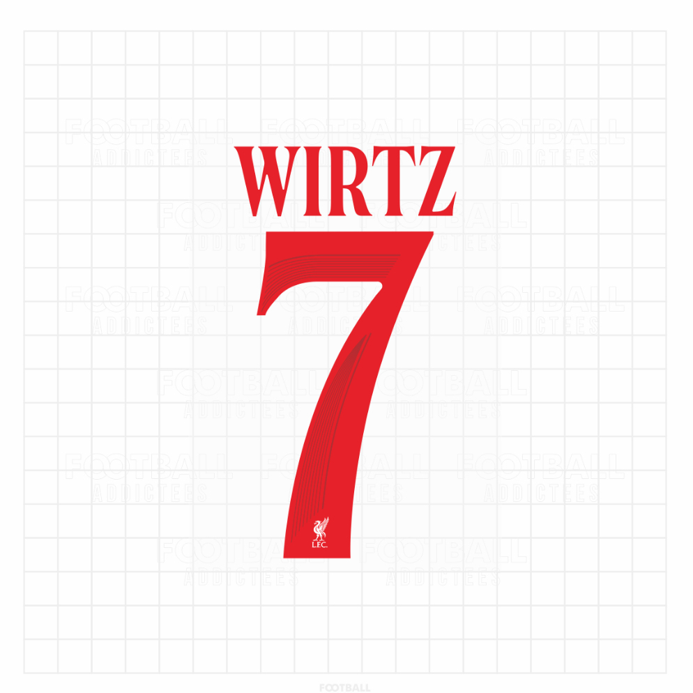 ชื่อหมายเลขชุด NNS ชื่อหมายเลขกลับ Florian Wirtz Liverpool Home Away 2026