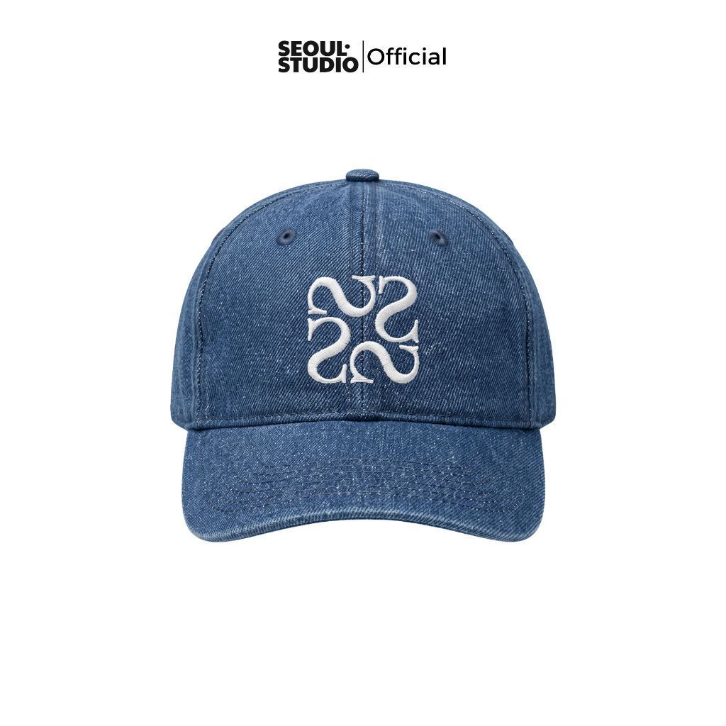 หมวกแก๊ปโลโก้เดนิม SEOUL STUDIO | หมวกเบสบอลผ้าเดนิม Unisex ลําลองสตรีทแวร์