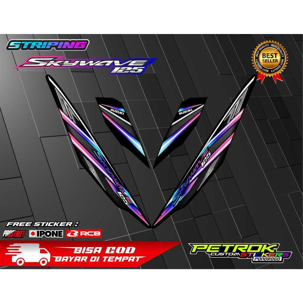 SUZUKI SKYWAVE 125 VARIATION STRIPING / SUZUKI SKYWAVE 125 MOTORCYCLE VARIATION STICKER LIST