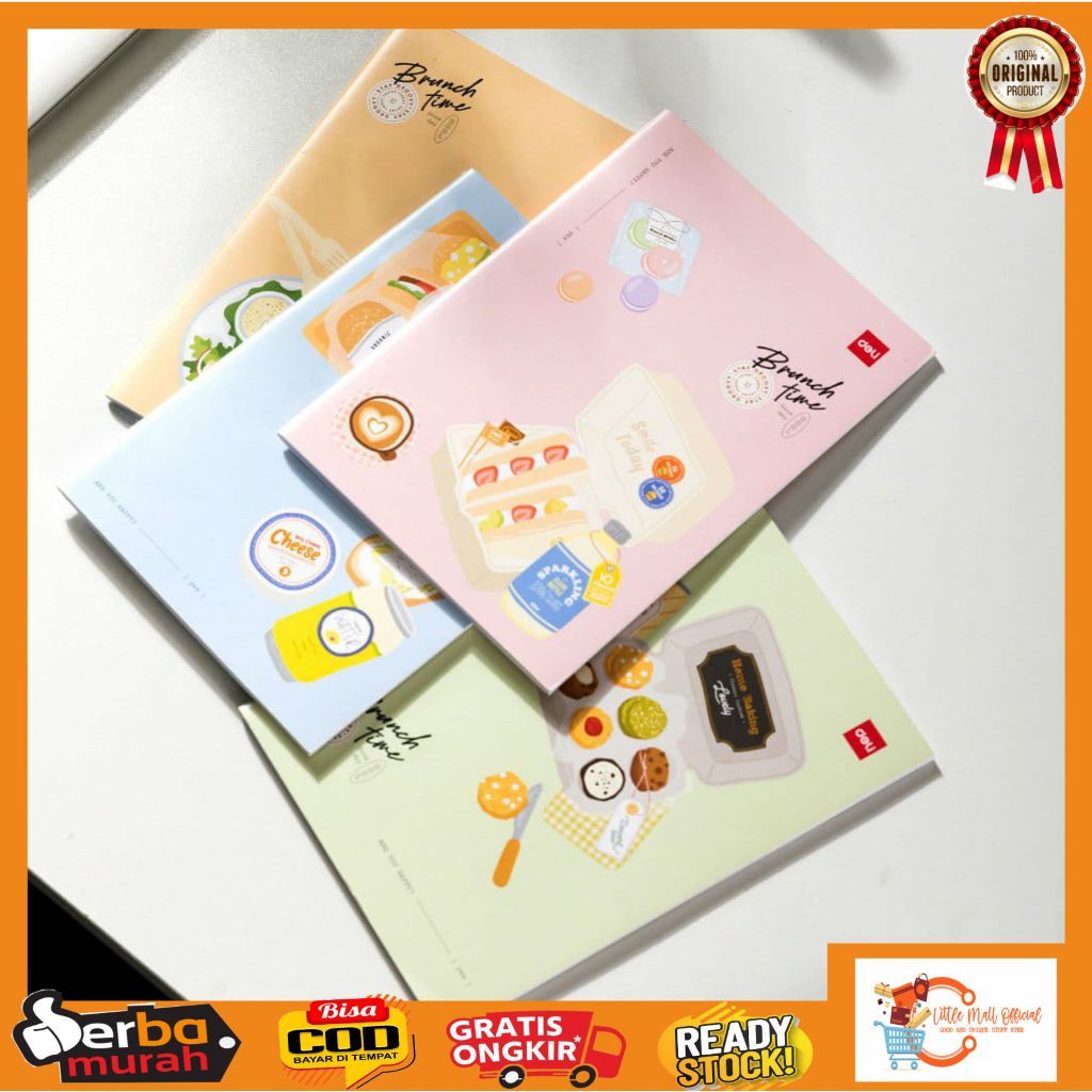 Little Mall DELI WRITING BOOK โน๊ตบุ๊ค SCHOOL โน๊ตบุ๊ค A5/B5 DELI SUTURE โน๊ตบุ๊ค A5 40 แผ่น CASH บน