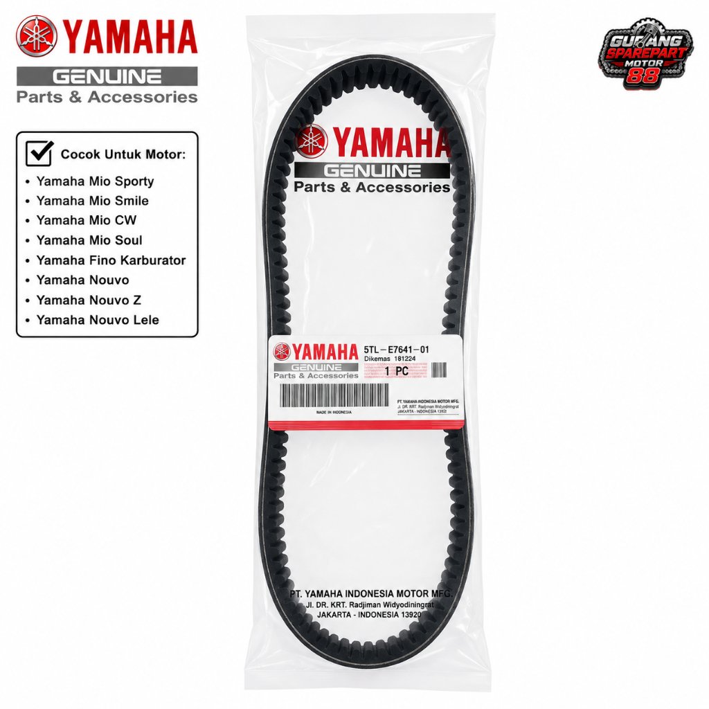 (รับประกัน) ORIGINAL VANBELT YAMAHA VANBELT YAMAHA, VBELT YAMAHA, V-BELT 5TL-E7641-01