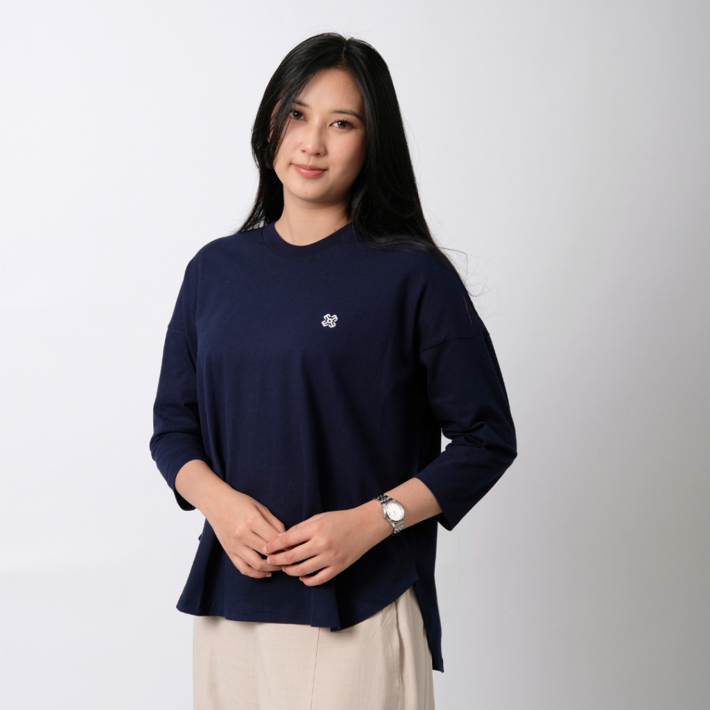 FEMMEWEAR - NAKA T-SHIRT I Womens 7/8 sleeve oversize T-SHIRT