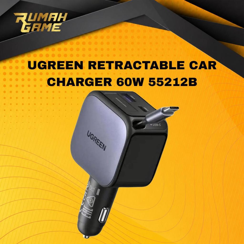 UGREEN RETRACTABLE Car CHARGER 60W 55212B CAR CHARGER UGREEN 60W CABLE QUICK CHARGE POWER การจัดส่ง