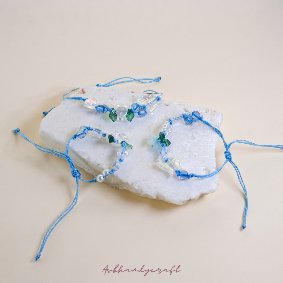 [TG103] 1 ชิ้น - สร้อยข้อมือโมเต้เชือกหยก 1 มม. พรีเมี่ยม