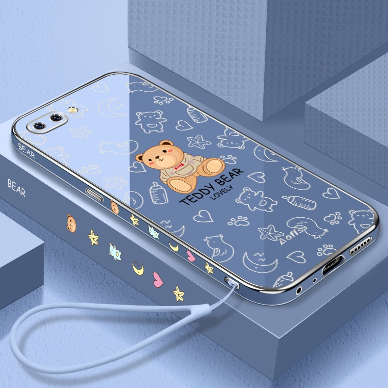 Disadur Soft Case Teddy Bear Design HP lens protector สําหรับ VIVO G2 S1PRIME S10E S12 S16 S16E S17 