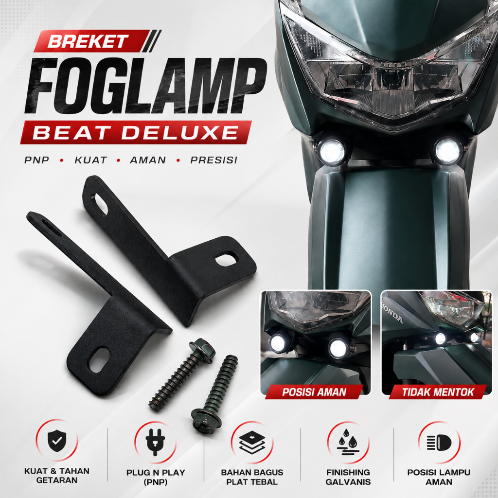 Beat Deluxe Beat Street 2020_2023 Foglamp Bracket Beat Deluxe Spotlight Bracket