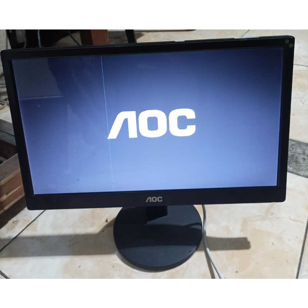 LAYAR จอภาพ Lcd aoc e1670swu สภาพลบหน้าจอหนึ่งบรรทัด
