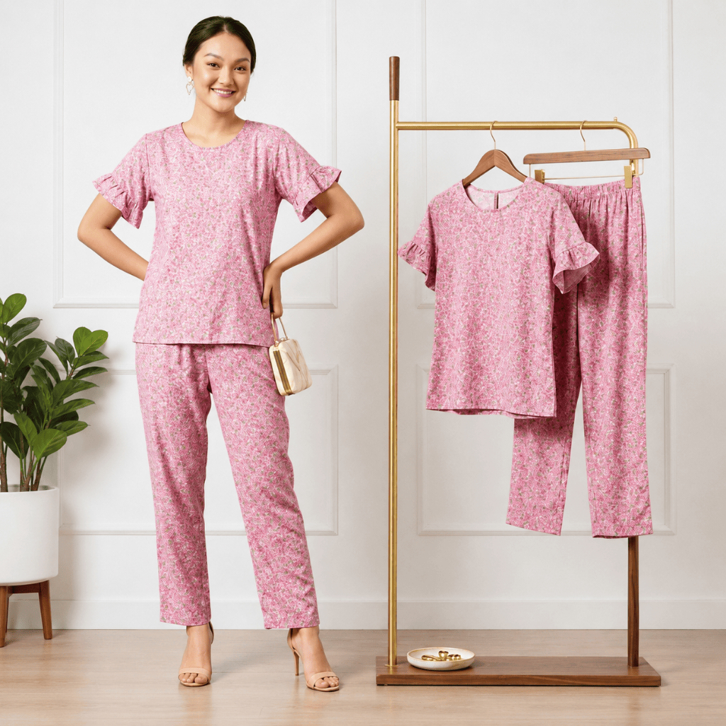 One Set Womens Homey Modern Pyjamas Nursing Friendly Rayon Premium Soft By Take Me Store