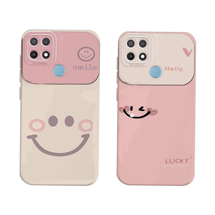 HP [BOX87]Silicon เข้ากันได้กับ OPPO A15/OPPO A15S เคสสาว motif ยิ้มน่ารัก