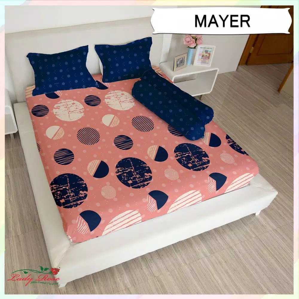 ผ้าปูที่นอน Lady Rose Queen B4 160x200 พร้อมหมอน 4 ใบ และหมอนข้าง 2 ใบ - Mayer