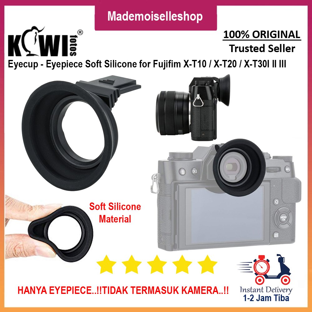Kiwiphotos KE-XT20 - Soft Silicone LONG Eyecup เข้ากันได้กับ Fujifim XT10 - XT20 - XT30 - XT30II