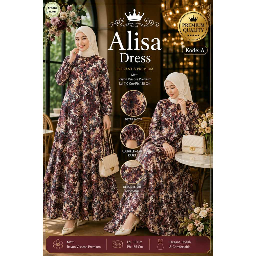 HQ ALISA DRESS เสื้อผ้าผู้หญิงจาก AtHAYA FASHION STORE