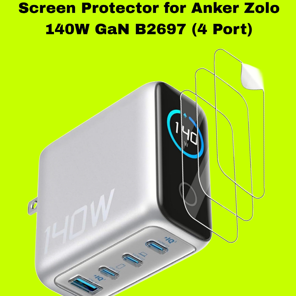 ตัวป้องกันหน้าจอสําหรับ Anker Zolo 140W GaN B2697 (4 พอร์ต) + เชือก