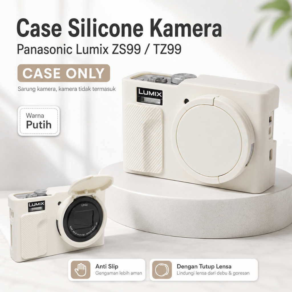 Panasonic Lumix ZS99 TZ99 Premium Soft Case - Anti-Scratch Anti-Slip 360° ป้องกันเต็ม พร้อมฝาครอบเลน