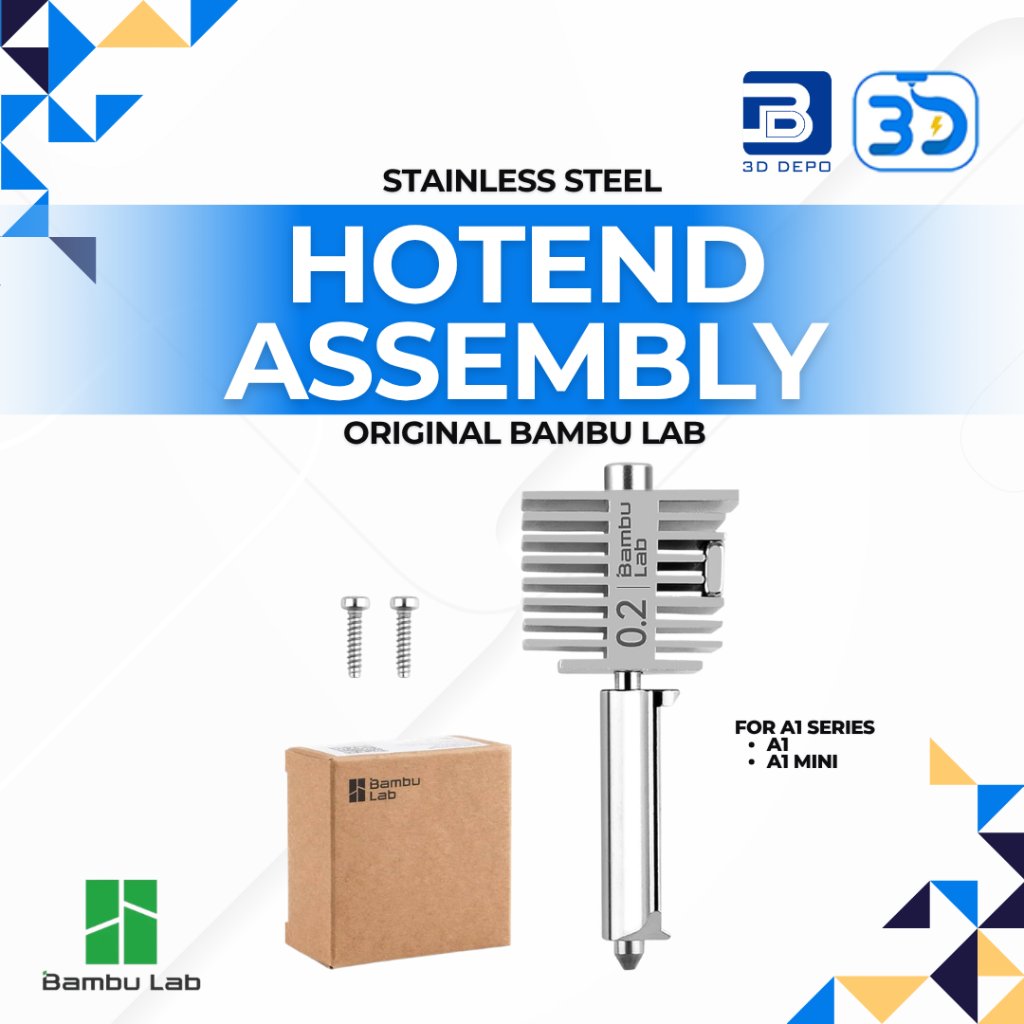 Original Bambulab A1 และ A1 Mini Hotend พร้อมหัวฉีดสแตนเลส