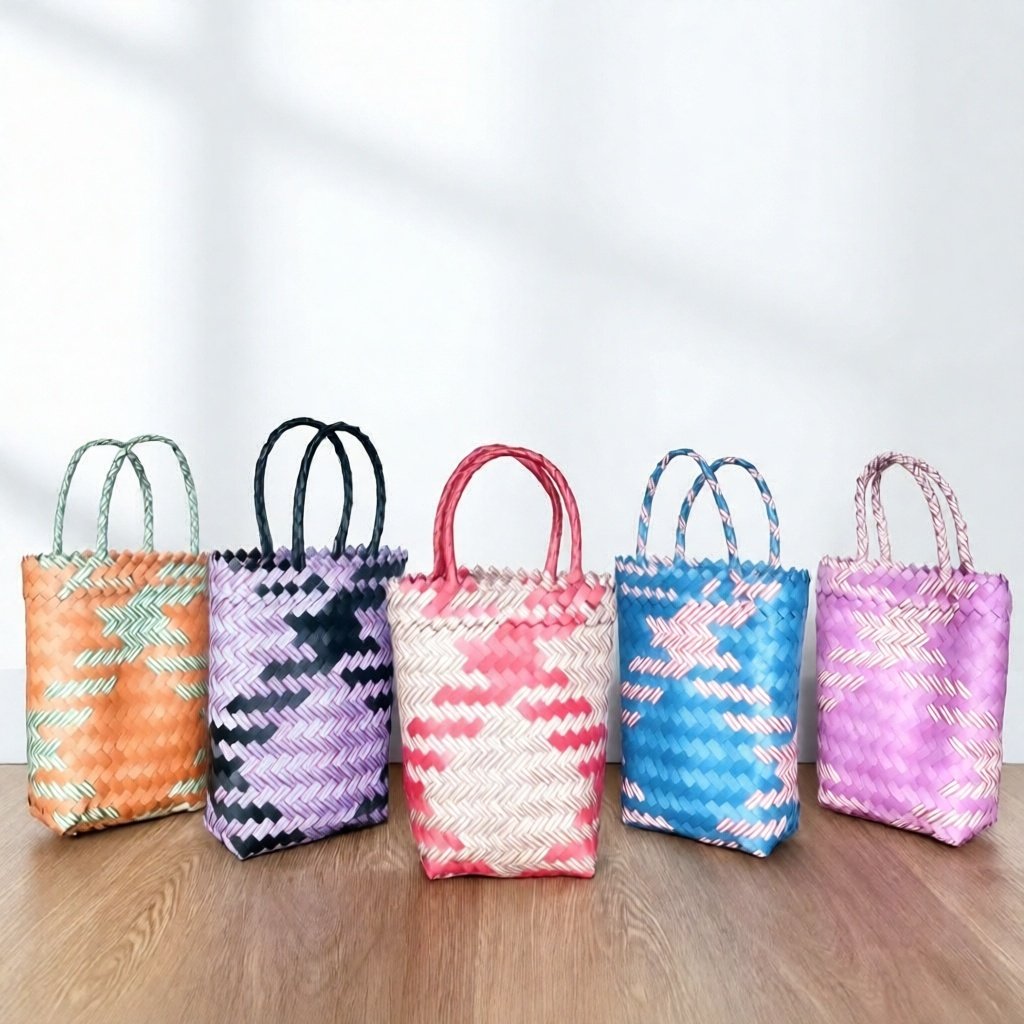 LONG WOVEN BAG/HAMPERS BAG/LONG WOVEN BASKET MIXED COLORS