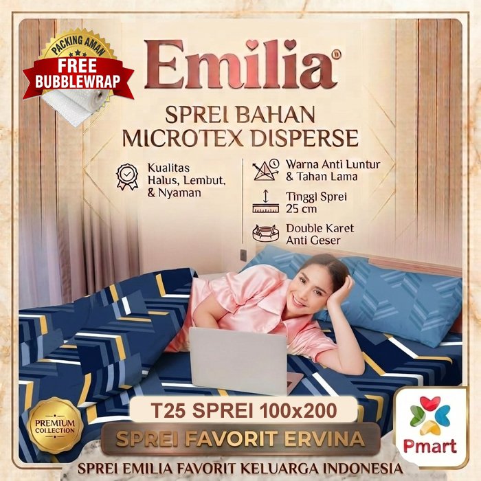 BONITA BEDSHEET 100x200 EMILIA / BONITA SINGLE EMILIA BEDSHEET / EMILIA BEDSHEET 100x200