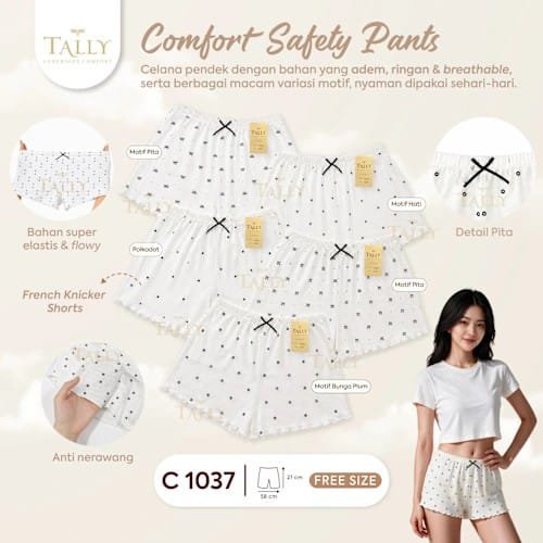 KATUN TALLY 1037 SHORT PANTS WITH CUTE MOTIFS - TALLY 1037 ALL SIZE CASUAL PANTS - SHORT 1037 TALLY 