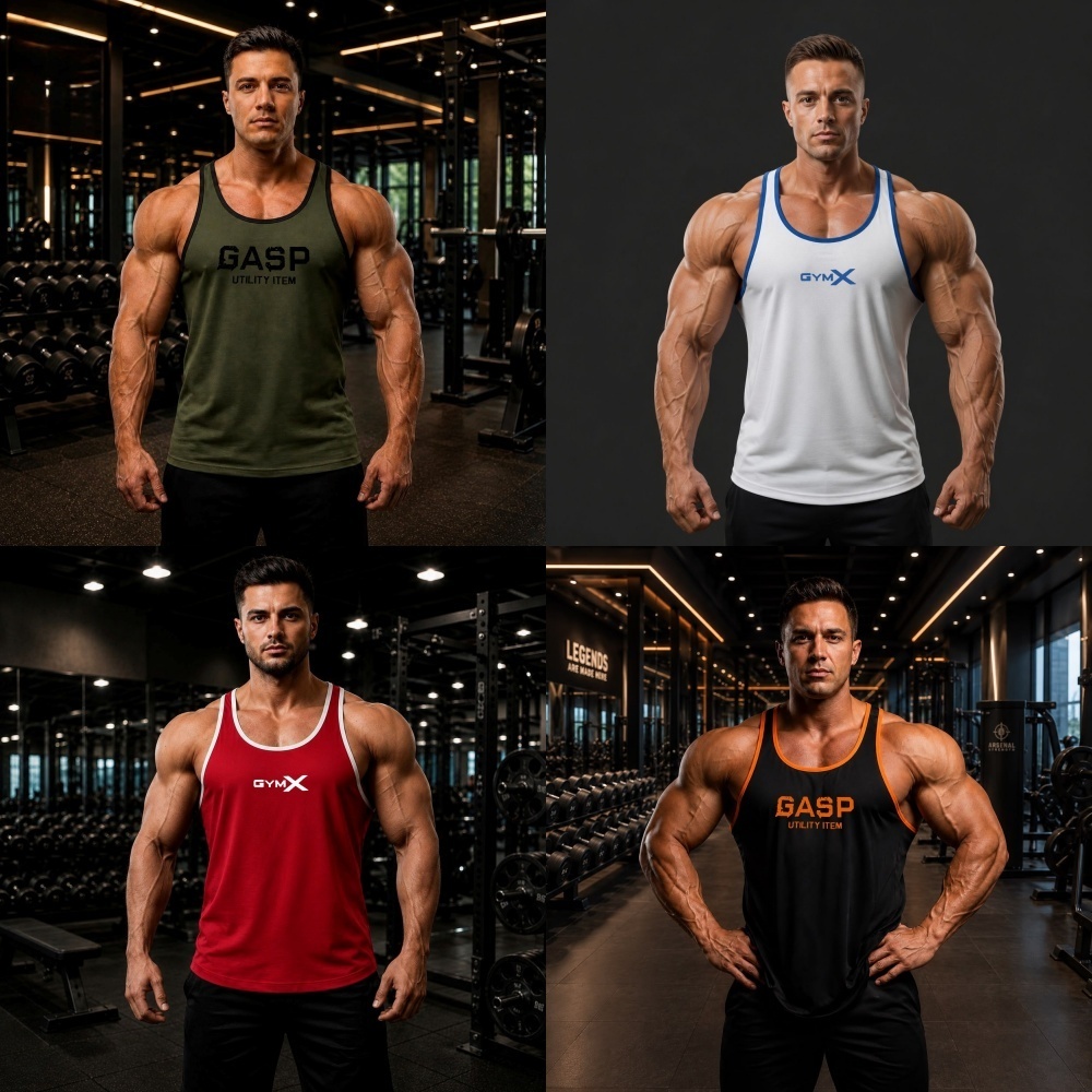 รายการเดียว GAPS UTILITY GYM MEN BODYFIT MUSCLEFIT COOL SPORT WEAR TANKTOP