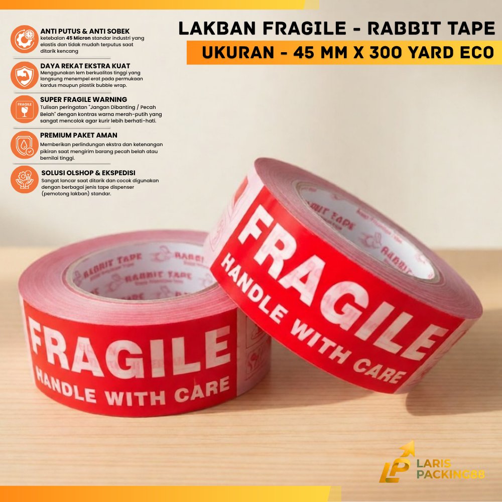 RABBIT TAPE 45 มม. x 300 Yard Eco Insulation / Duct TAPE Unboxing Fragile Sealer Mix