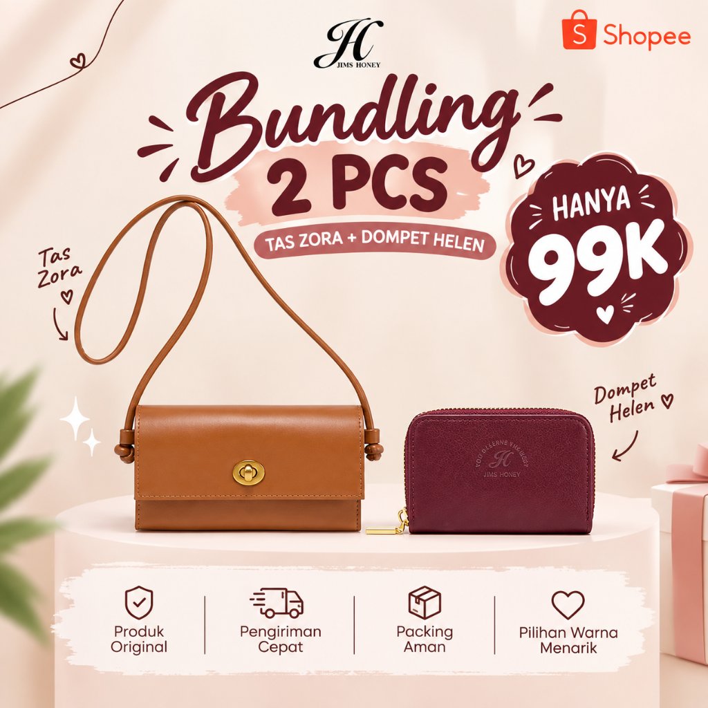 9.9 พิเศษ BUNDLING ZORA + HELEN WALLET เท่านั้น 99K JIMSHONEY BANJARBARU
