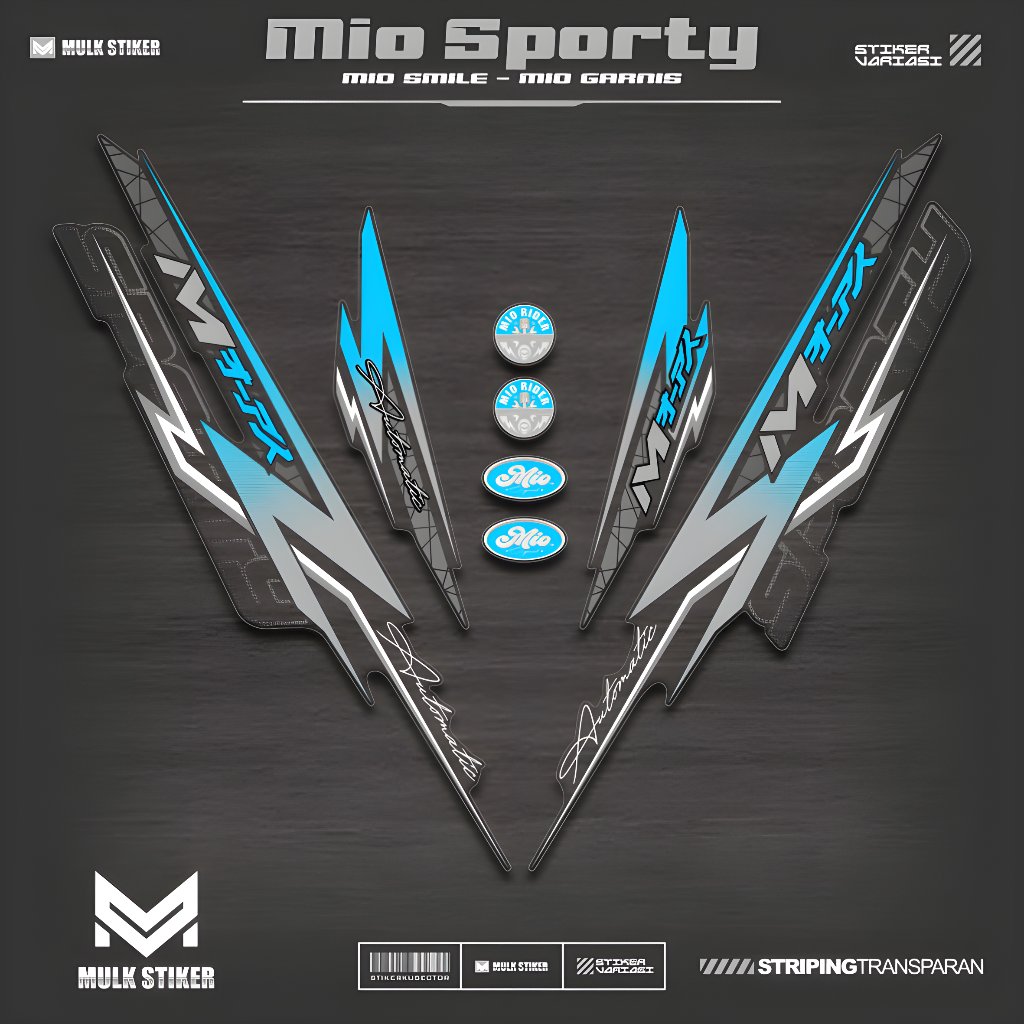 แถบสะท้อนแสง UV MIO SPORTY YS 8 สติ๊กเกอร์ใส YAMAHA MIO SMILE GARNISH สติ๊กเกอร์ MIO SPORTY