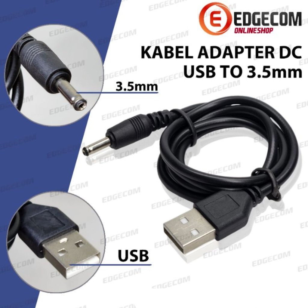 สาย USB 5V เป็น DC 3.5 มม. / สายไฟ 5V1A / USB ถึงแจ็ค 3.5 มม.