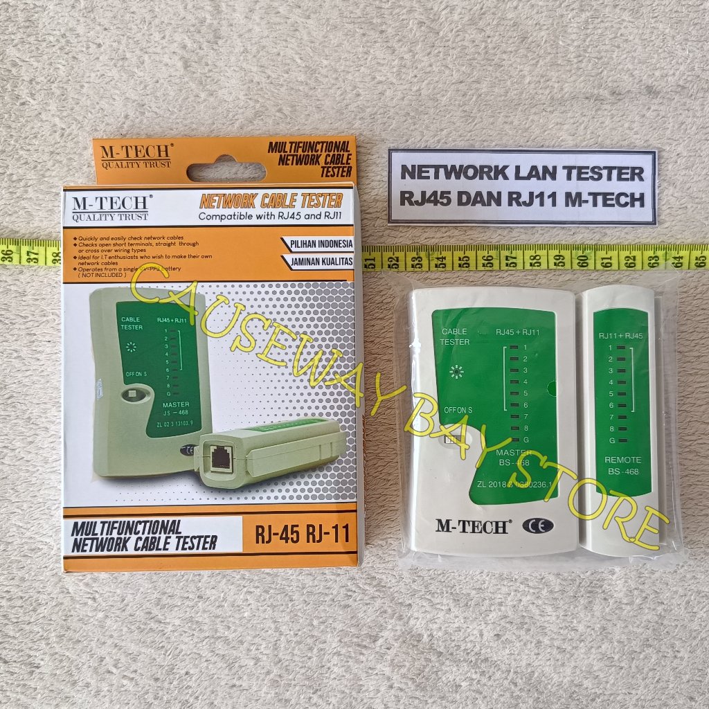 NETWORK CABLE TESTER / LAN TESTER RJ45 และ RJ11 M-TECH