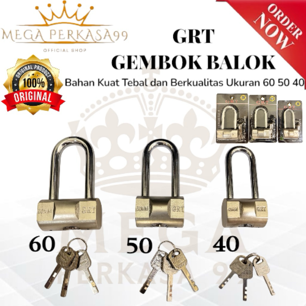 GRT 40 มม. 50 มม. 60 มม.คอยาวคุณภาพสูงบล็อกกุญแจ