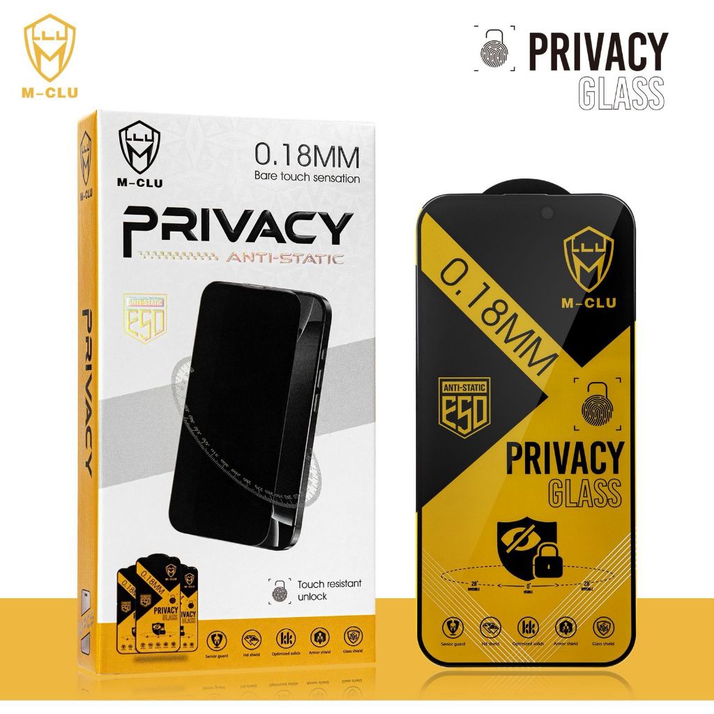 TG ANTI SCRATCH ESD STATIC / ANTI SPY ULTRATHIN 0.18 M-CLU สําหรับ VIVO S1 S1PRO T1 T1(5G) T1PRO Z1P