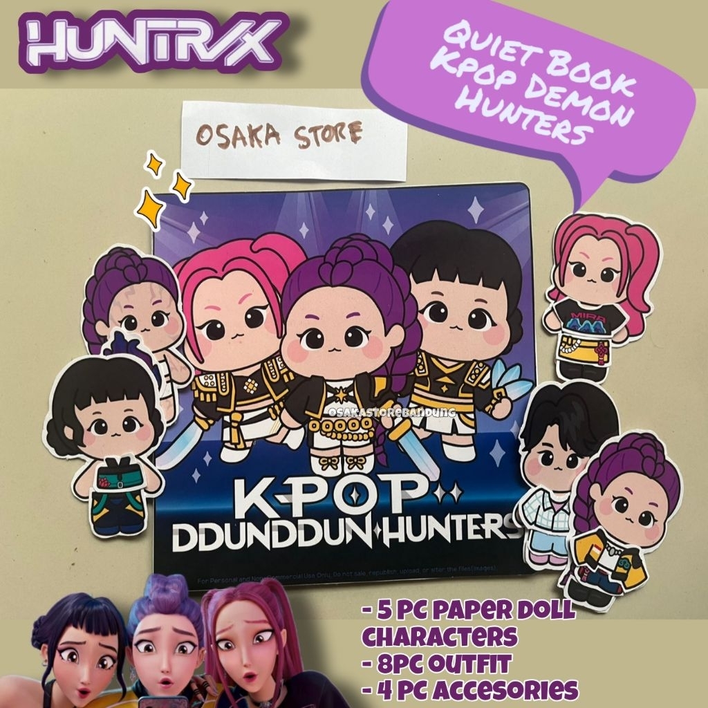 KPOP DEMON HUNTERS Quiet Books หนังสือเล่นตุ๊กตากระดาษ