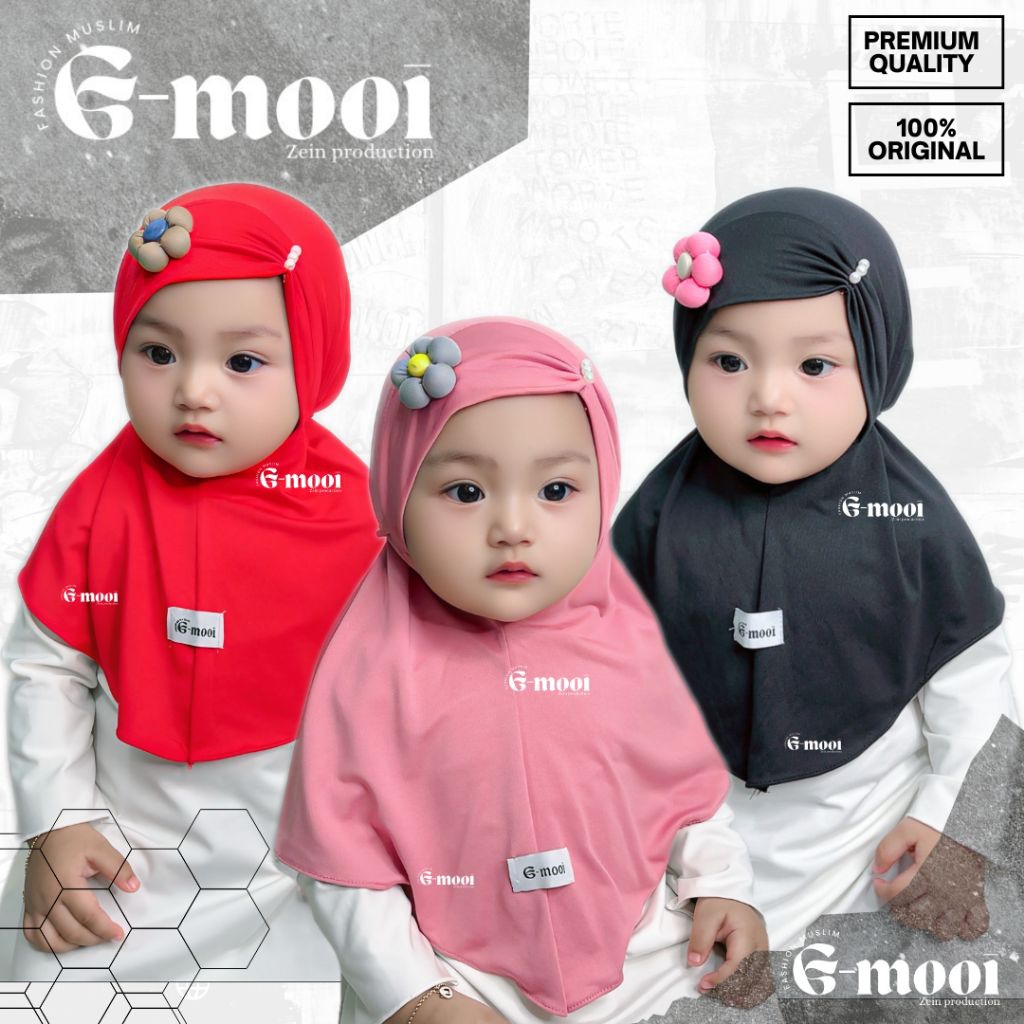 G-MOOI ฮิญาบเด็ก 3 6 เดือน 0-1 ถึง 2 ปีล่าสุด HIJAB ZIHAN ขายส่งผ้าคลุมศีรษะเด็ก