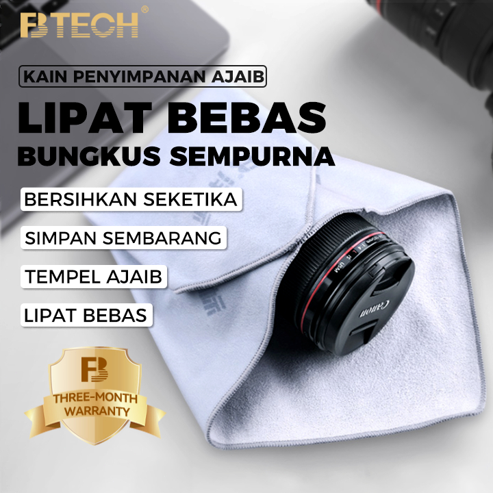 BTECH Magic Cloth Wrap ป้องกันรอยขีดข่วนสําหรับทําความสะอาดกล้อง เลนส์ แกดเจ็ต ปลอดภัย ซักได้