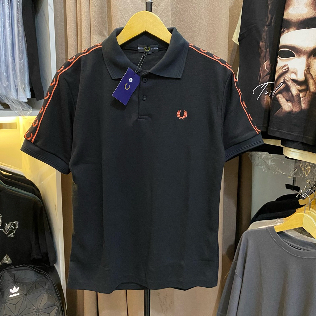 เสื้อยืด FREDPERRY FP PADI COLLAR WITH MIRROR LIST