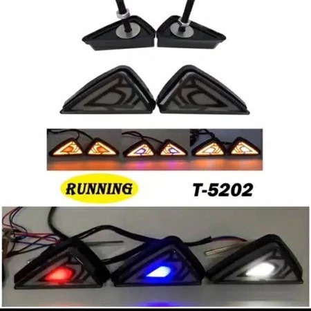 ไฟเลี้ยว Led สามเหลี่ยม 2 โหมด D-2501 Universal R15, Cbr150r, Gsx, Ninja, R25