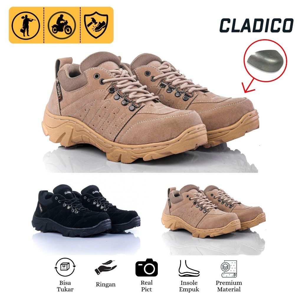 Claryco Skyway รองเท้าเซฟตี้ผู้ชายรองเท้าสั้น Steel Toe ขนาดใหญ่ 44 - 46 Outdoor Touring Project