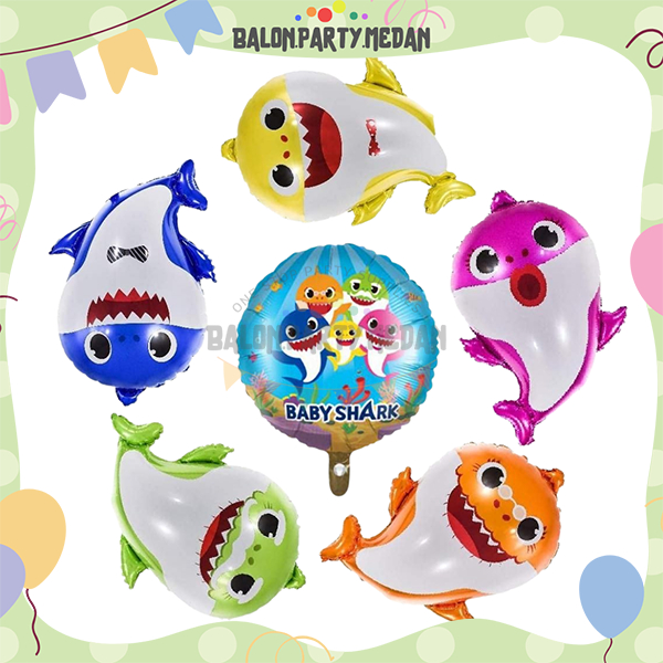 ลูกโป่งฟอยล์ตัวละคร JUMBO Baby Shark Theme ตกแต่งวันเกิด