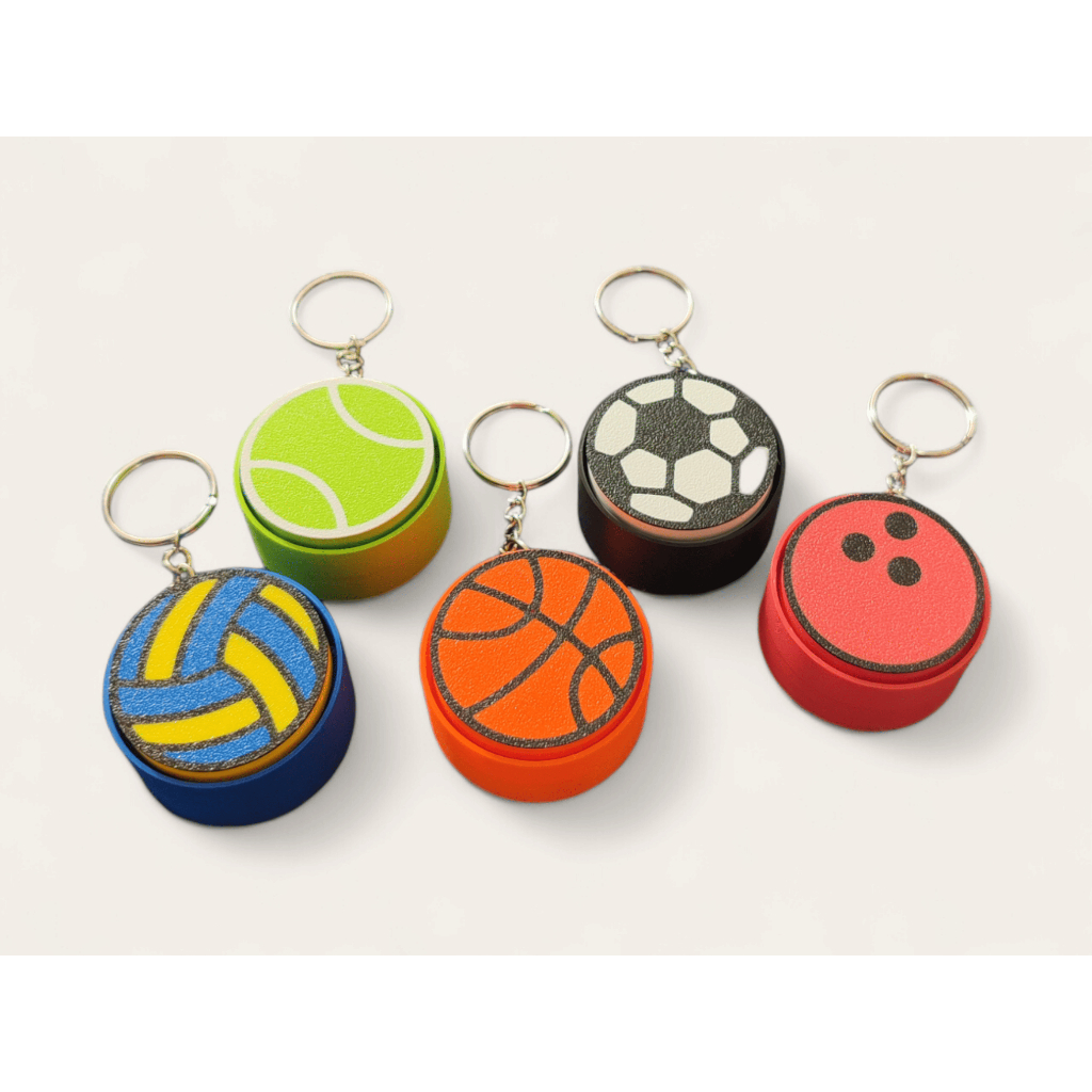 GANTUNGAN Clicker Sport Ball Keychain - พวงกุญแจน่ารักและโต้ตอบ JO 6 A33