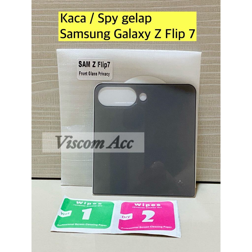 Spy Z Flip 7 / กระจกนิรภัย Samsung Z Flip 7 / แก้ว Spy / กันรอยสีเข้ม z Flip 7