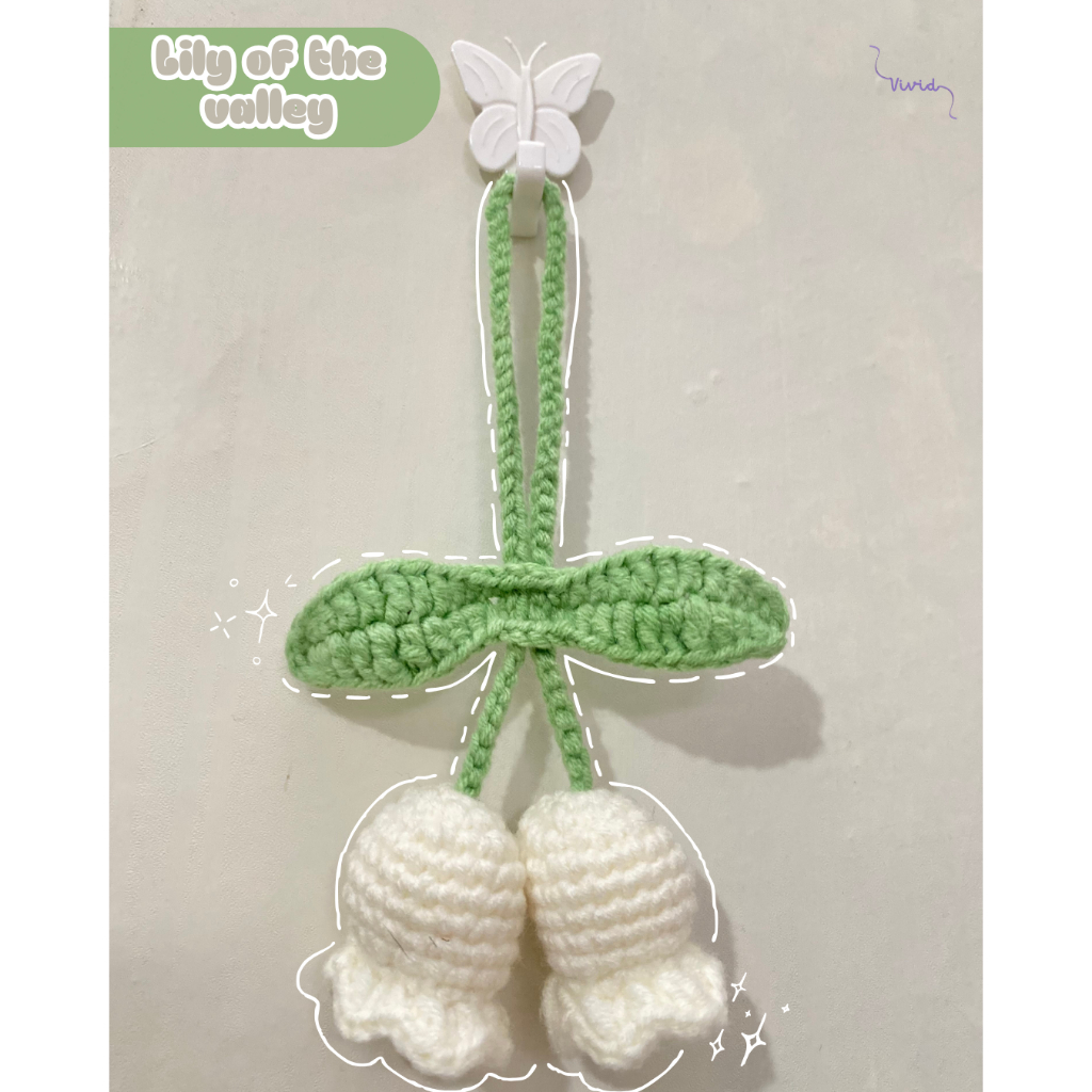 GANTUNGAN Lily Of The Valley | ไม้แขวนเสื้อถัก Lily Of The Valley [ทํามือ]