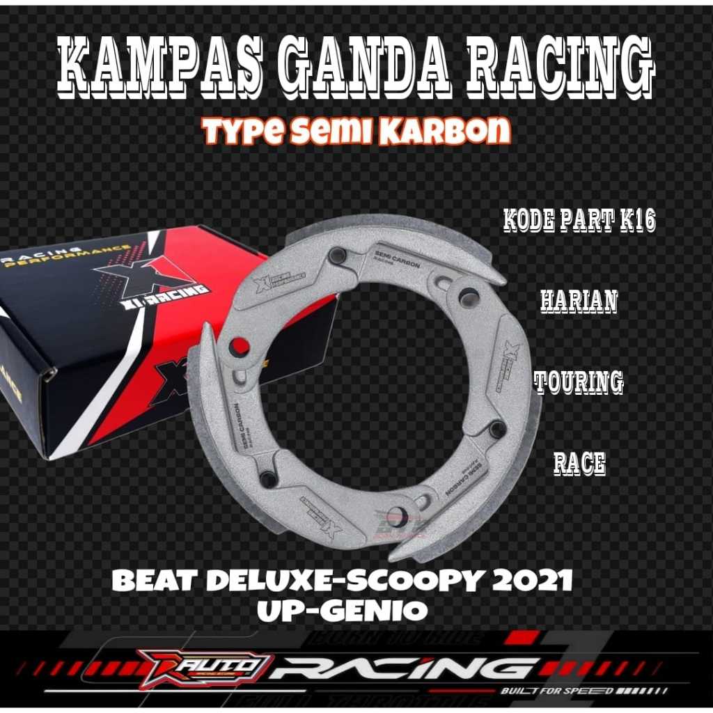 RACING BEAT DELUXE DOUBLE CLASSES X1 RACING GENIO SCOOPY 2021-UP SEMI CARBON MOTORCYCLE