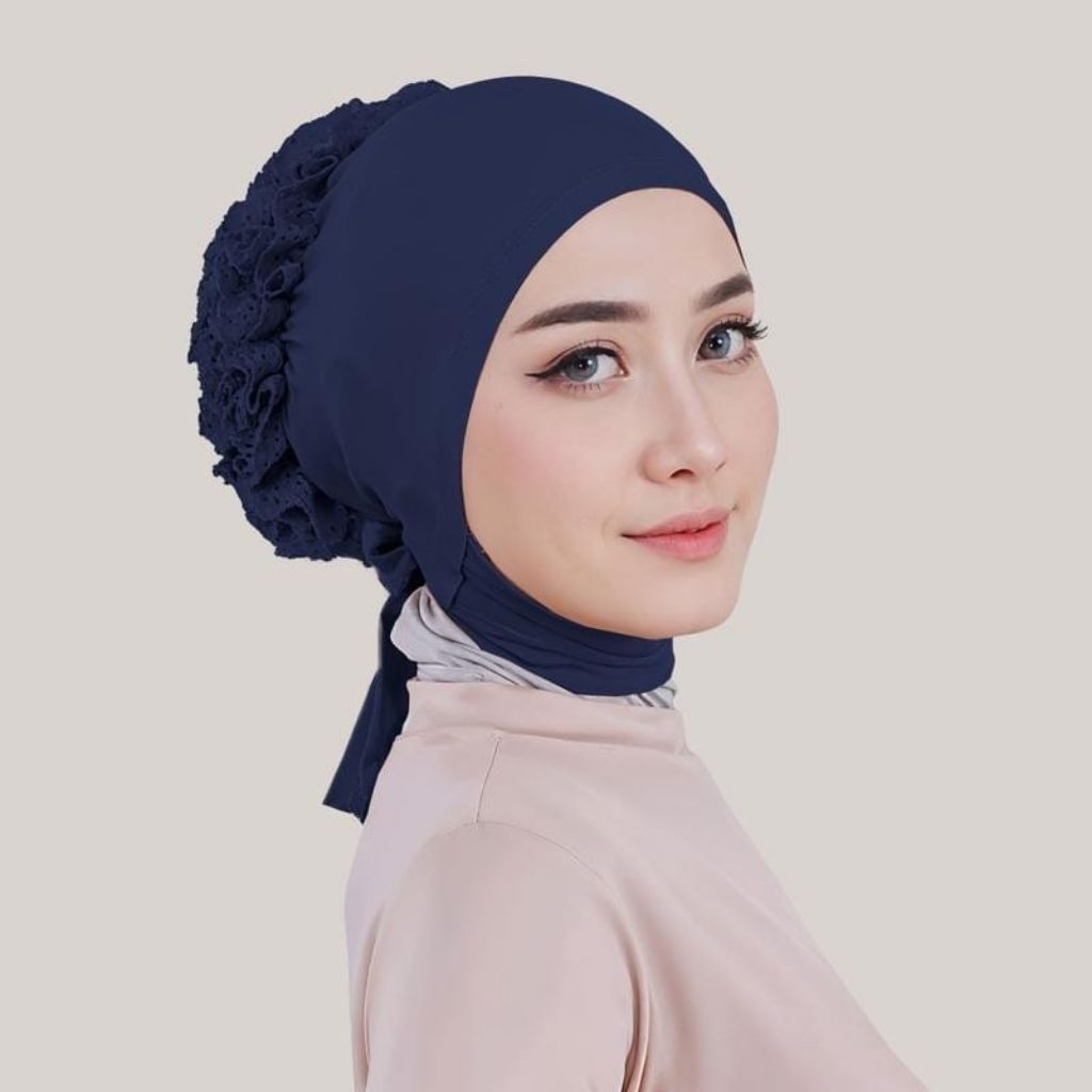 TURKEY CHIN CAP, ฝาครอบคอ, ANTI-DIZZY, WITH INNER BUN, HIJAB