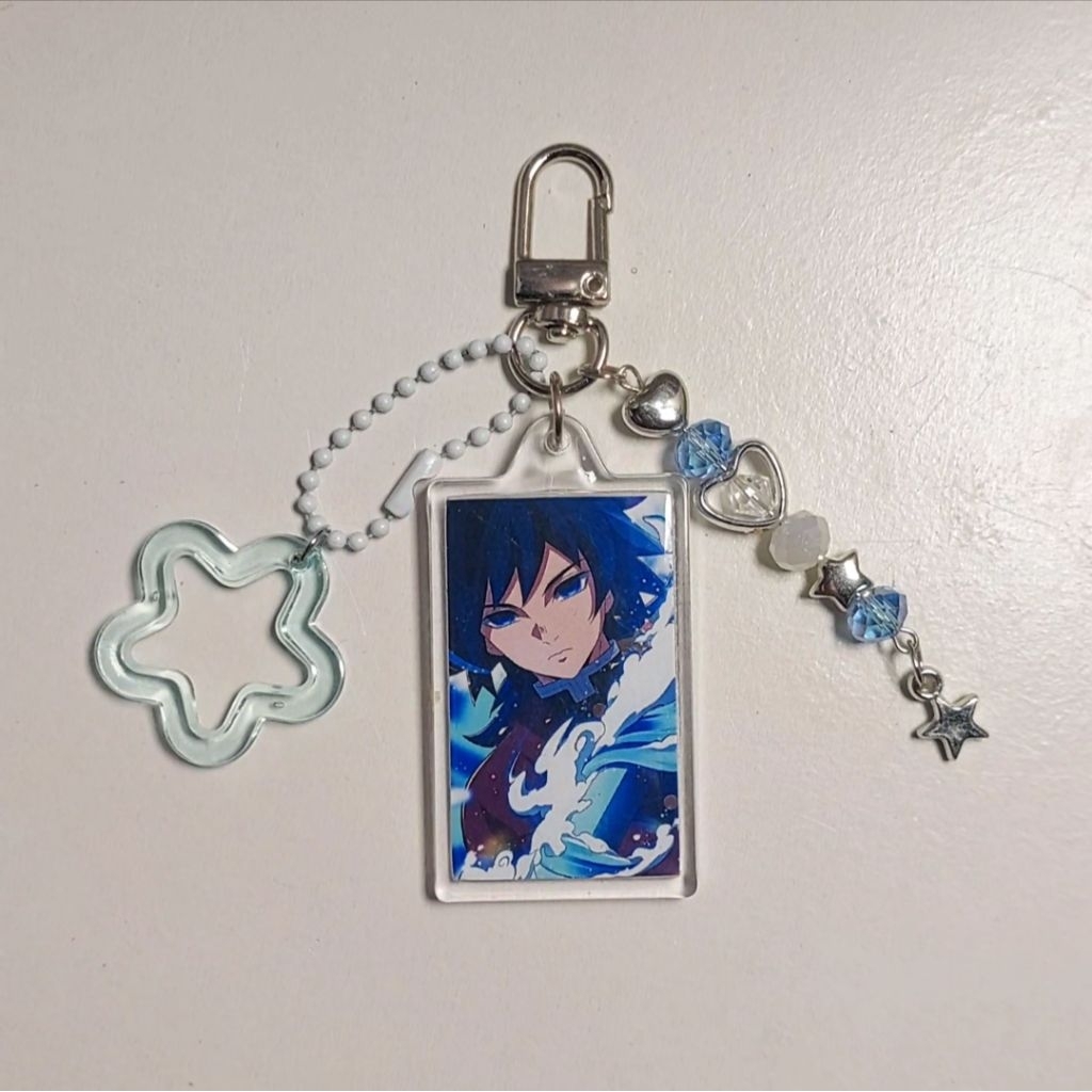 GANTUNGAN พวงกุญแจ/พวงกุญแจอะคริลิคอะนิเมะ giyuu demon slayer kimetsu ไม่มี yaiba