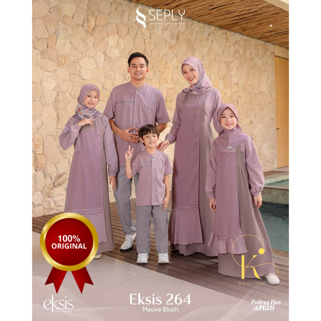 Seply Eksis 264 Mauve Blush Family Srimbit Dress