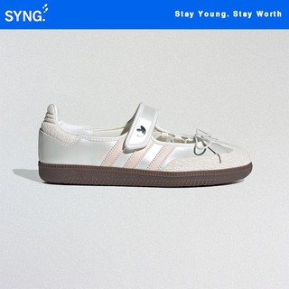 Sepatu Wanita Flatshoes Samba Mary Jane White Pink
