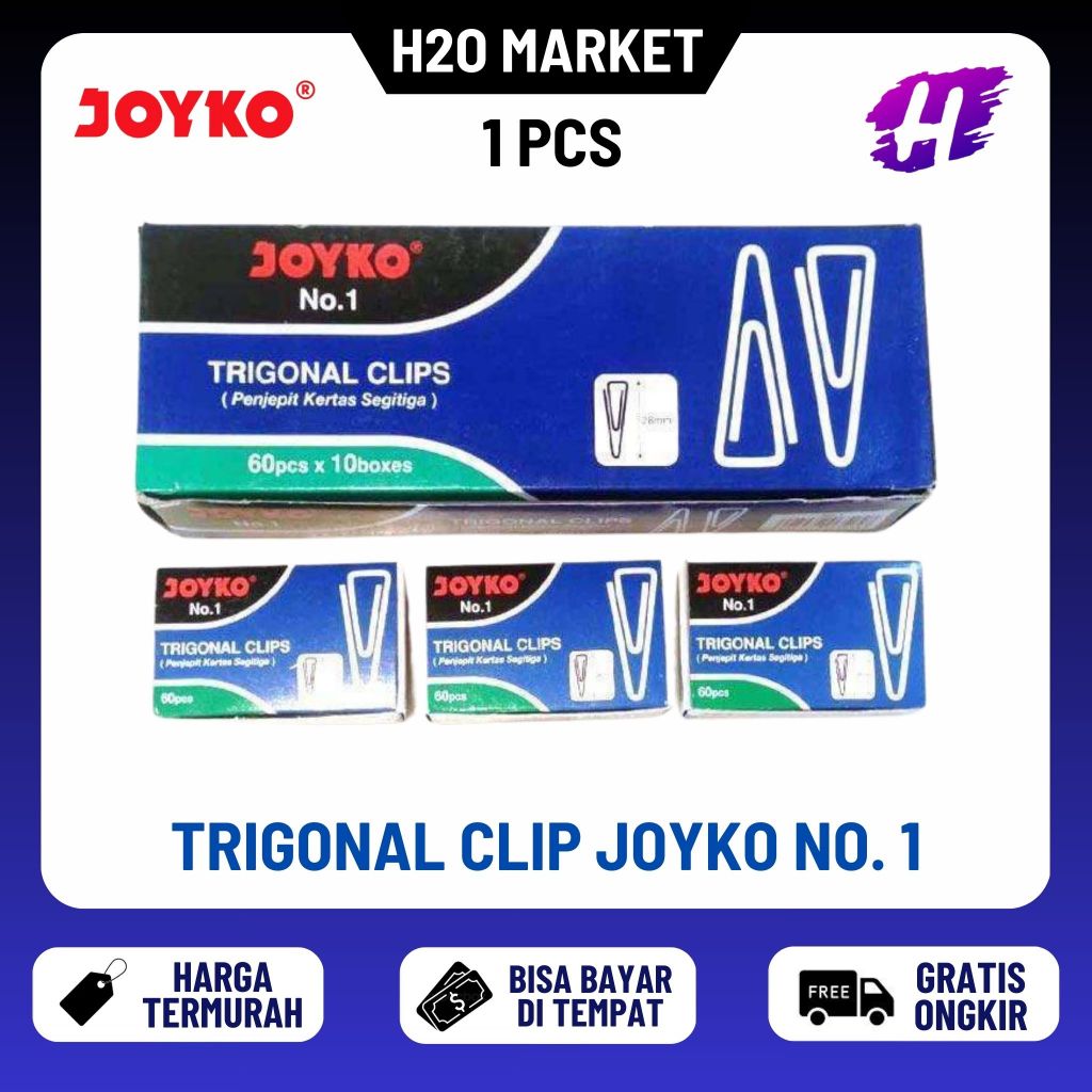 ❤️H2O❤️คลิปหนีบกระดาษ Joyko Trigonal No.1